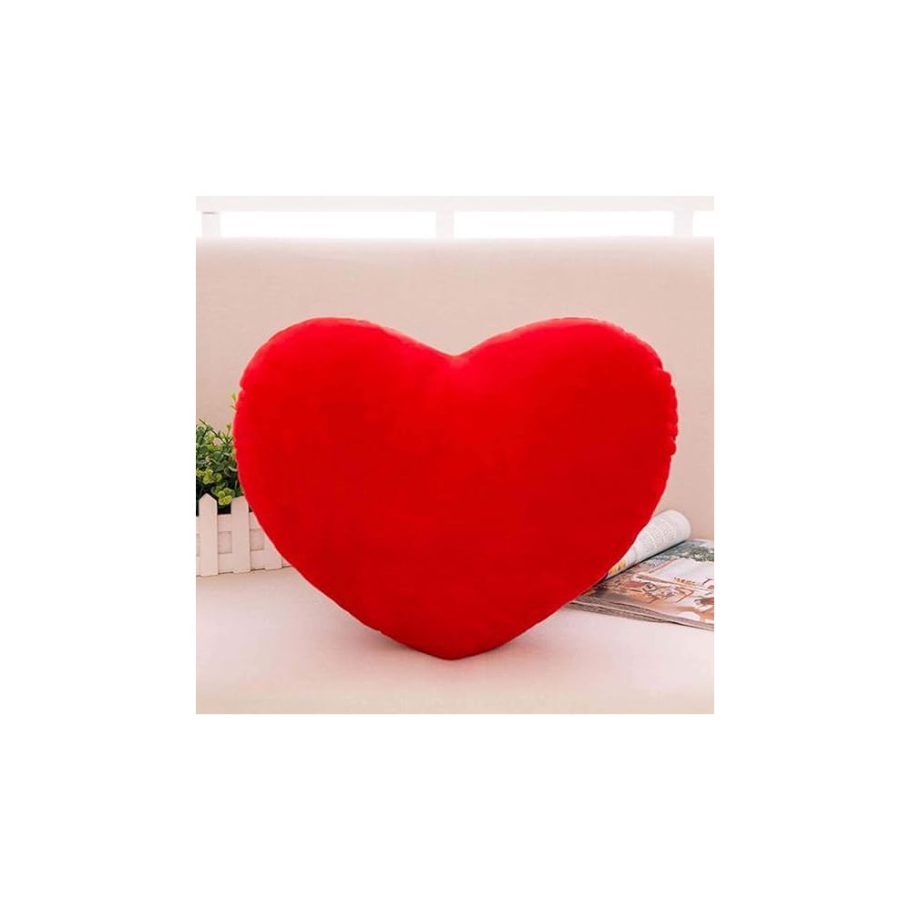 Cojín rojo en forma de corazón