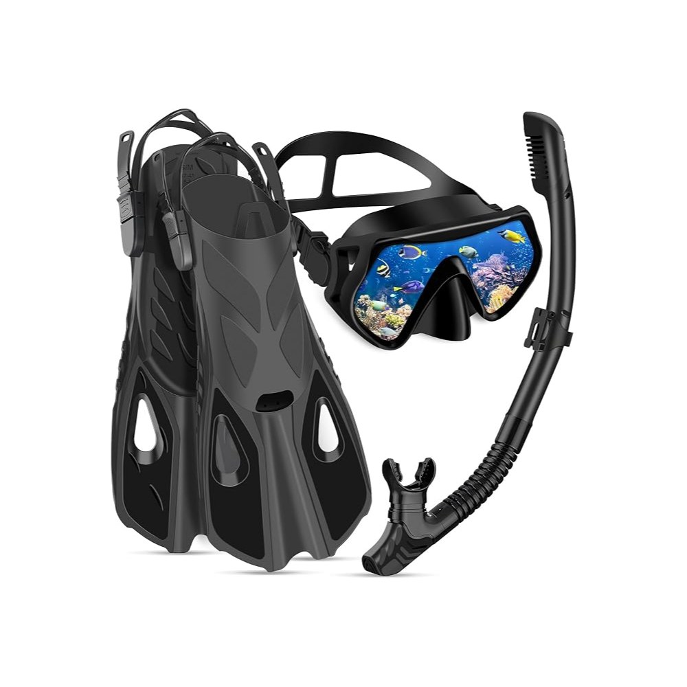 Set de snorkel negro