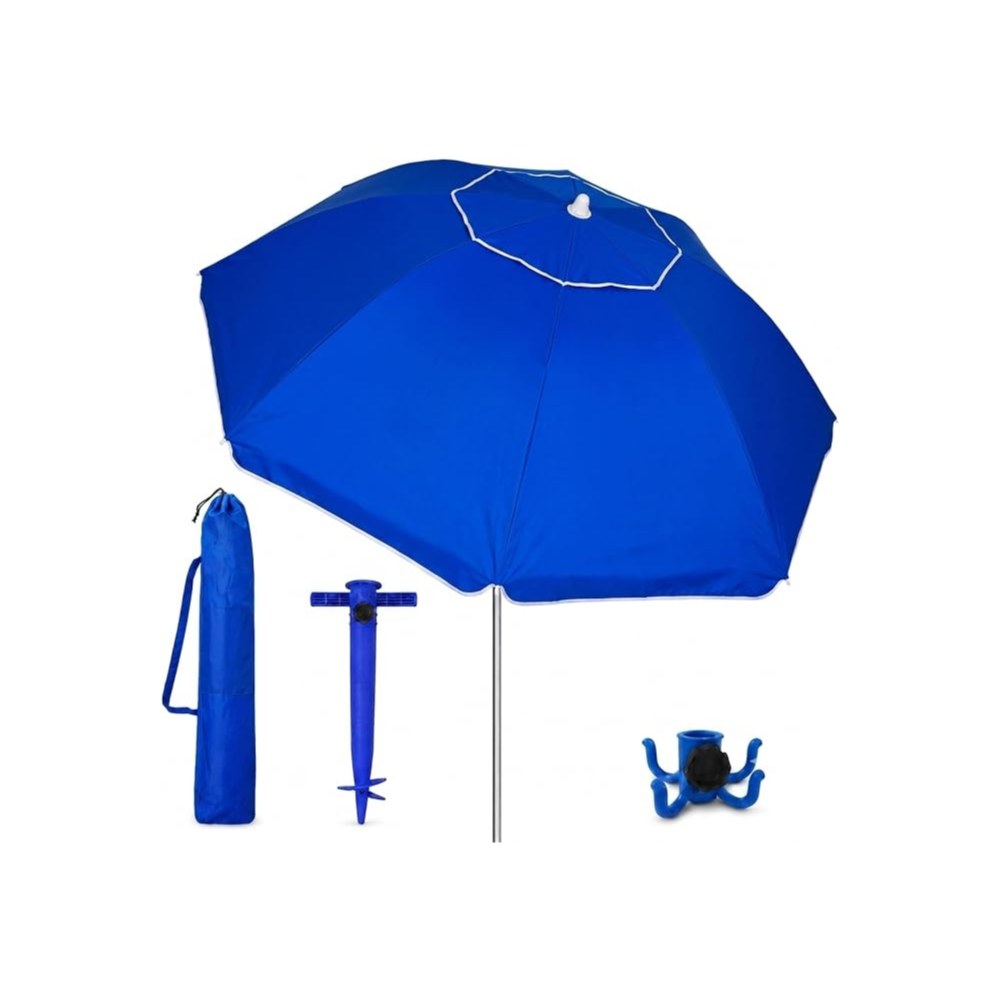 Sombrilla de playa con soporte 180cm