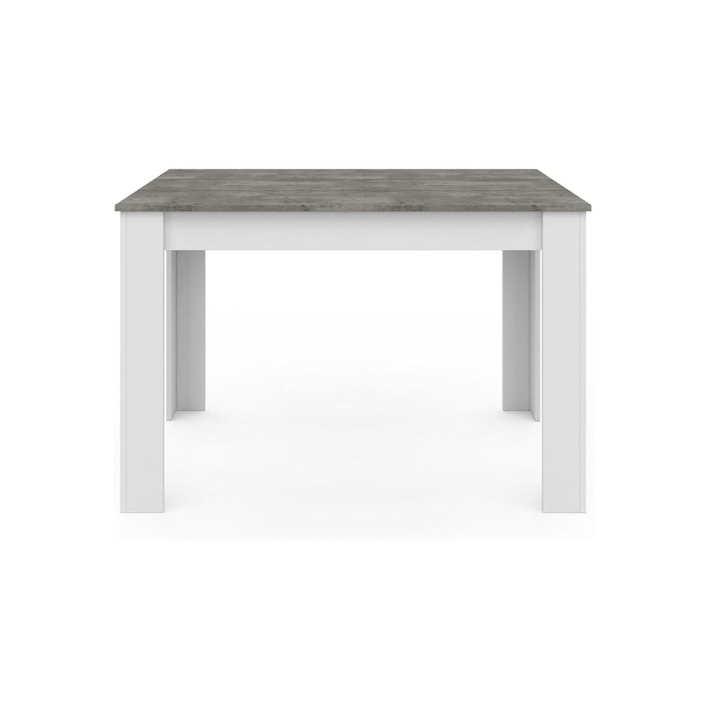 Mesa de comedor blanco y gris