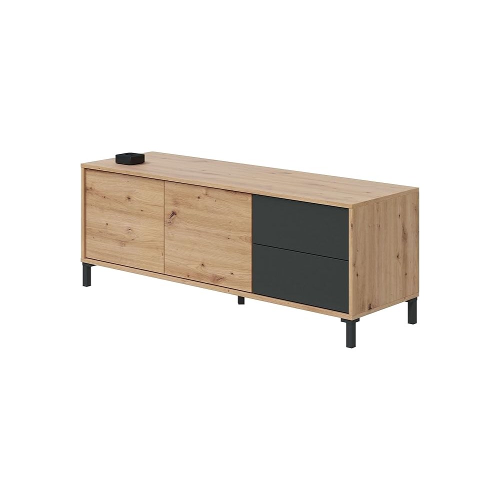 Mueble de TV roble y antracita