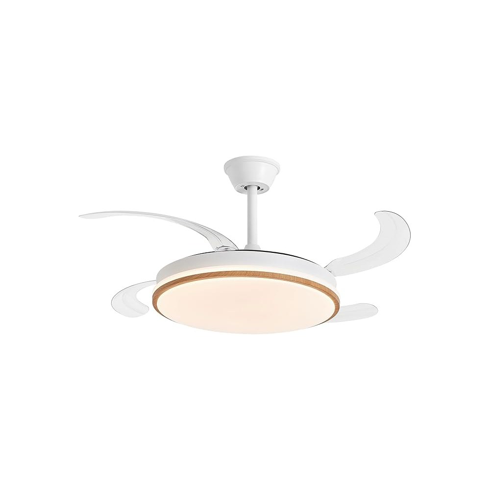 Ventilador de techo retráctil madera